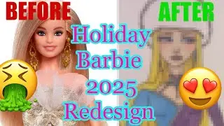 Holiday Barbie 2025 Redesign drawing 