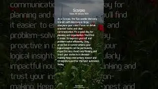 SCORPIO 🪐 Daily horoscope for 06 January 2024  #️⃣ #scorpio #horoscope #astrology