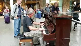 12th Street Rag. David Smith on the piano at St Pancras International Station, London