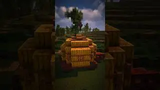 Minecraft Build: Pumpkin Cart 🎃 #shorts