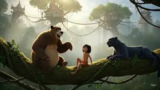 Mowgli, Baloo, and Bagheera | Dream in the Canopy #junglebookcharacters #kidsmusic #animatedsongs