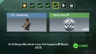 Call of Duty Mobile Get 15 Weapon Kills with Tracker Perk Equipped Task Complete