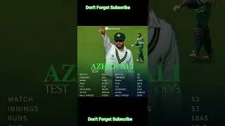 Pakistani Batsman Azhar Ali Records in Test ODIS #cricket #shorts