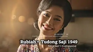 Rubiah &bull;  Tudong Saji 1949 | Cover