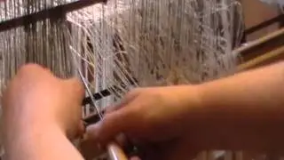 Nancy Today: sleying the reed (weaving 96) ASMR weaving
