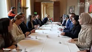 عبدالله بن زايد يلتقي وزير التعاون الإنمائي الدولي والتجارة الخارجية في السويد