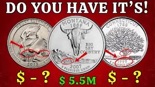Top 10 Most Sought-After U.S. State Quarter Dollar Coins Worth Big Money!