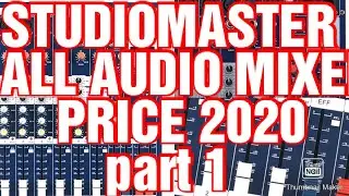 STUDIOMASTER ALL AUDIO MIXER PRICE 2020 PART1