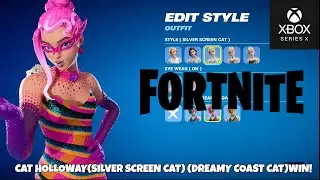 FORTNITE  CAT HOLLOWAY(SILVER SCREEN CAT) (DREAMY COAST CAT)WIN! XBOX CHAPTER 7 SEASON 1
