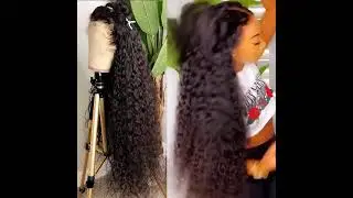 30 34 inch Glueless Brazilian Deep Wave Curly 13x4 Lace Front Wigs Wavy Water Wave Hair