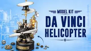 ROKR Leonardo Da Vinci Helicopter | Unboxing-Built-Review Industrial City CGL01 Model Kit. Robotime.