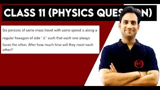 Six persons of same mass travel with same speed u along a regular hexagon of side 'd' such that each