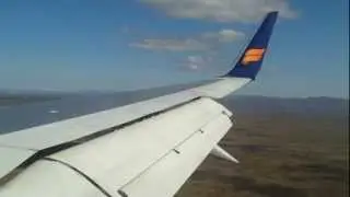 B757-200W Icelandair Landing in Reykjavik Keflavik airport (BIKF)