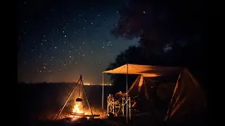 Cold Night Solo Camping in Nature ❄️ | No Talking, Only Forest Sounds