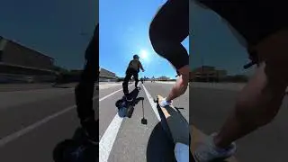 Electric Skateboard Collision Leads to a Skater's Fall