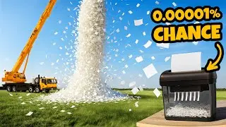 IMPOSSIBLE? 100,000 Paper Sheets Drop Vs Paper Shredder