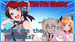 Subaru's Pro Gaming Skills Surprise Everyone  || (Hololive: Subaru, Botan, Choco, Luna) [meme]