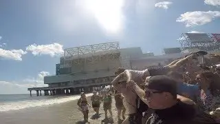VANS WARPED TOUR Anthony Green Crowd Surfs into the Ocean
