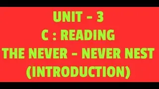 THE NEVER - NEVER NEST (INTRODUCTION)