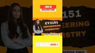 CY3151 Engineering Chemistry Notes PDF Download