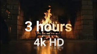 🔥 Cozy Fireplace | 3 Hours of Cozy Fireplace in 4K | Ambient Whispers