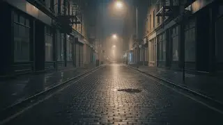 POV Walking Alone Through an Empty City at Night
