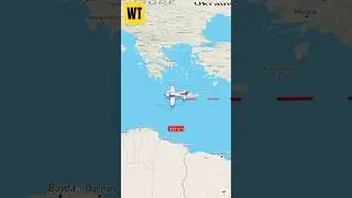 Airplane from Larnaca to Athens| airplane map | airplane map animation| #shorts #ytshorts #map