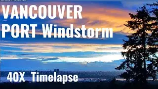 Windstorm highlights with dramatic sunset 40X timelapse