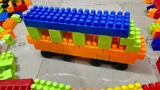 Satisfying diy block bus/ building blocks/ block fun/ block ASMR