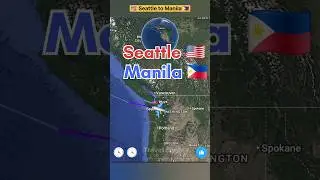 Seattle USA 🇺🇸 to Manila Philippines 🇵🇭 flight Route direct flight  Operator by Philippines Airlines