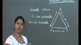 Class 9th Maths Online Video Lectures Heron's Formula