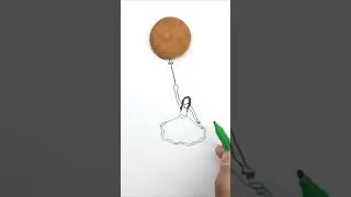 Creative Drawing with daily use Things #shorts #biscuit #drawing #createart