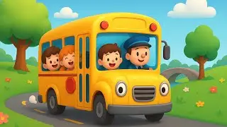 Little Wheels on the Bus 🚍 | Fun Kids Poem & Nursery Rhyme | Happy Kids TV