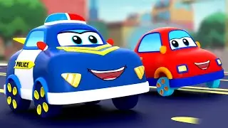 The Wheels on the Police Car Go Round and Round | Nursery Rhymes for Kids