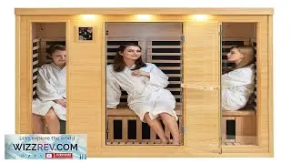 VEVOR Far Infrared Wooden Sauna Room Home Sauna Spa for 3