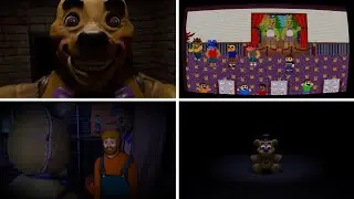 Forgotten at Fredbear's - All Jumpscares, Cutscenes, & Endings