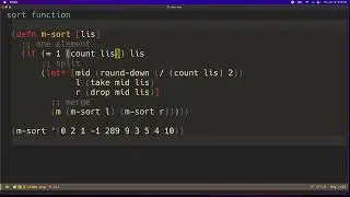 Recursive Merge Sort in Clojure