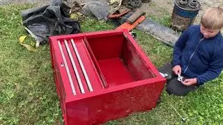 Installing a toolbox in the f350 service truck