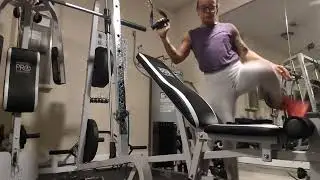 Incline Bench Single Arm Cable Tricep Extension 