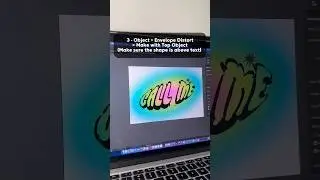 Y2K - How to wrap text in Illustrator! 🪄✨ #graphicdesigner #freelancedesigner #3d #design #y2k