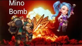 Mino bomb in GW VS Gunslinger Castle Clash