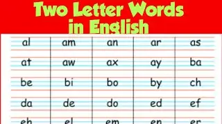 Two letter words in English |2 letter words|two letters words | english two letter words |