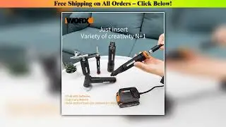 Worx 20V MakerX Tool Set Rotary Tool Angle Grinder Air Brush Heat Gun Wood &Metal Crafter Rotary