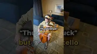 THUNDERSTRUCK on CELLO (in its original Key😱😱) #ismacello #cello #thunderstruck