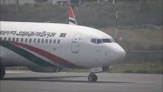 Biman Bangladesh Boeing 737-800 Takeoff from Tribhuvan International Airport