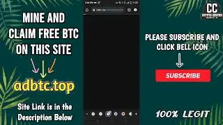 MINE AND CLAIM FREE BTC ON ADBTC.TOP || FREE BITCOIN MINING || (CRYPTO CENTER NETWORK)
