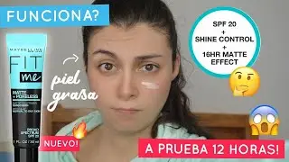 🔥NUEVO PRIMER MAYBELLINE FIT ME PARA PIEL GRASA 😳 ... Funciona? A prueba 12 horas! | KAREN GUP