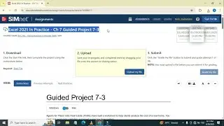 Excel 2021 In Practice - Ch 7 Independent Project 7-3|SIMnet Assignment | Excel 2021 In Practice