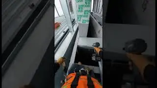 High-Rise Near Miss: Helmet Cam Fall Through Open Core (Construction POV)