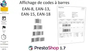 Affichage de codes barres EAN-8, EAN-13, EAN-15, EAN-18